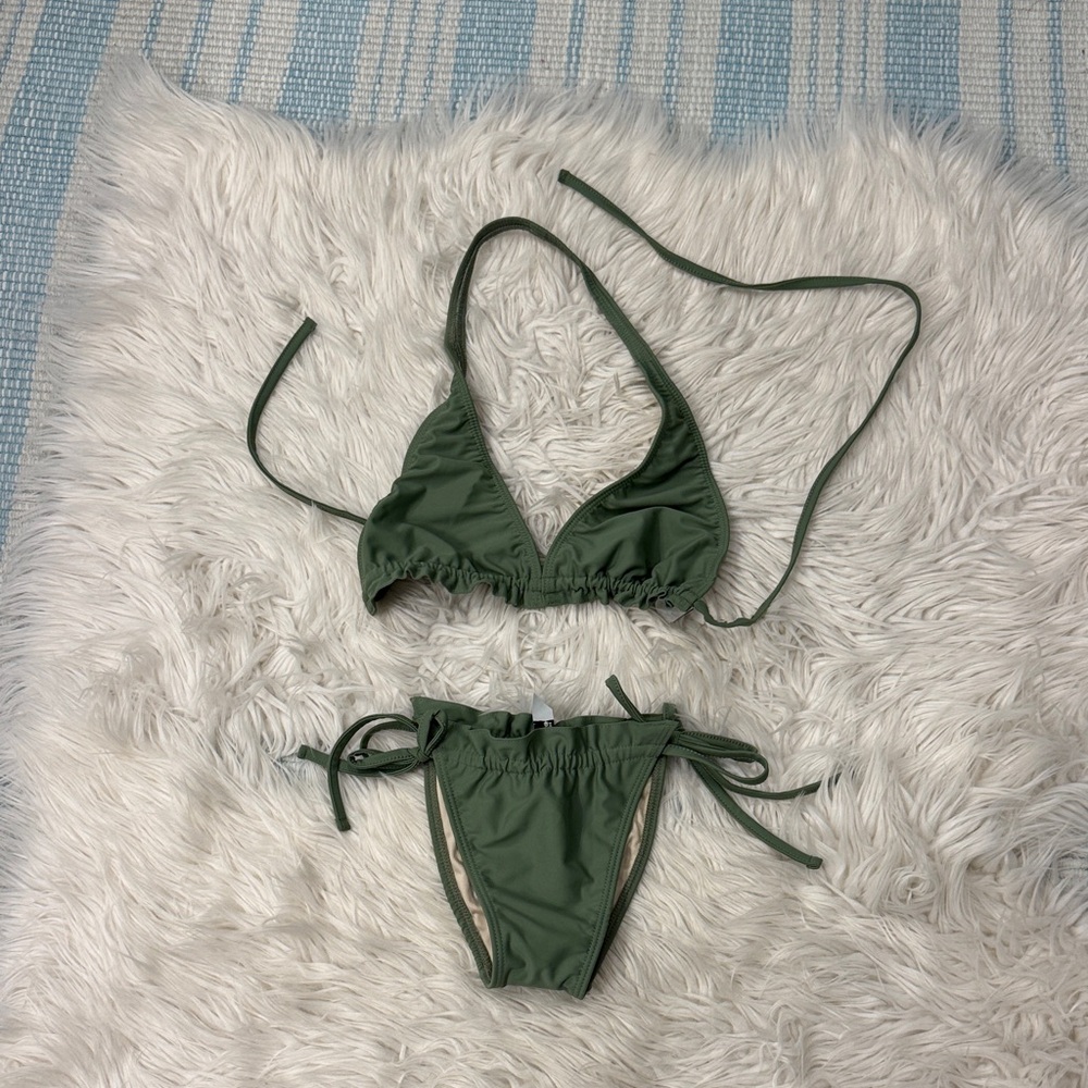 Shasa Olive Bikini Bottom and top